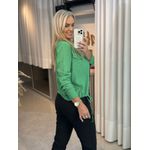 Camisa Bomber Em Viscolinho Verde 6/11