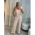 Calça Le Bongã De Viscolinho Com Pregas Rosa Claro