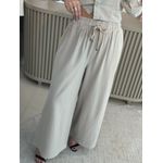 Calça Biamar Pantalona Com Elástico Bege 