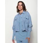 Jaqueta Biamar Com Botões e Bolsos Azul Claro 1607 