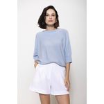 Blusa Biamar Em Ponto Pipoca Azul Claro 2307 