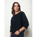 Blusa Biamar Em Ponto Pipoca Marinho 2307 