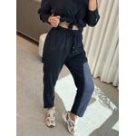 Calça Ambicione Com Elástico No Cós Azul Marinho 2208