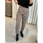 Calça Biamar De Linho Com Pregas Marrom 2207