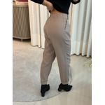 Calça Biamar De Linho Com Pregas Marrom 2207
