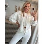 Jaqueta Biamar Com Botões e Capuz Ajustável Off White 1108