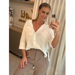 Camisa Ambicione Mangas 3/4 Off White 1908