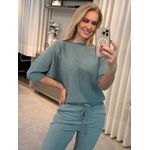 Blusa Biamar Em Ponto Pipoca Verde 2307 