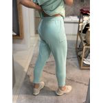 Calça De Tricô Com Barra Italiana Verde Claro 0408