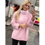 Blusa Biamar Gola Alta Com Pele Fake Rosa 0507