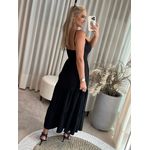 Vestido Beat com Bojo Hawaii Ciganinha Preto