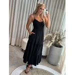 Vestido Beat com Bojo Hawaii Ciganinha Preto