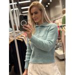 Blusa Abenção Com Gola e Botões Verde 2805