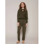 Calça Biamar Com Detalhe No Cós Elástico Na Cintura Verde Oliva 