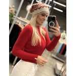 Blusa Mullet Em Fio Pluma Vermelho 