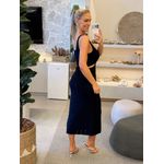 Vestido Le Bongã Tricô Regata Azul Marinho 0512 