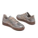 Tênis Feminino Casual Ref.:1530 Metalizado Prata/ Metalizado Ouro 