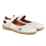 Sapatilha Conforto Couro Ref. 4310 Off White