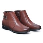 BOTA FEMININA SOFT CANO CURTO Ref.: 0642 PELICA CAFE