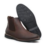 Bota Chelsea Couro Masculina Ref.: 7000 Crazy Horse Pinhão