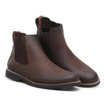 Bota Chelsea Couro Masculina Ref.: 7000 Crazy Horse Pinhão