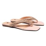Rasteira Starflower Nude Rosado
