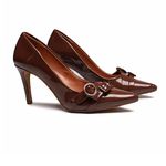 Scarpin Terra Viva Verniz Marrom