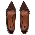 Scarpin Terra Viva Verniz Marrom