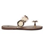 Rasteira Ouro Lunar - Bege Dourado