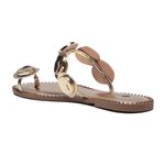 Rasteira Ouro Lunar - Bege Dourado