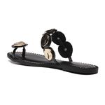 Rasteira Ouro Lunar - Preto Dourado