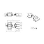 Dobradiça de Aperto Rápido KIFIX KFD14 900Kgf