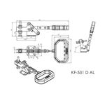 Grampo de Aperto Rápido Horizontal KIFIX KF531 D AL 400Kgf