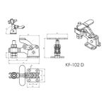 Grampo de Aperto Rápido Horizontal KIFIX KF102 D 50Kgf