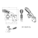 Grampo de Aperto Rápido Horizontal KIFIX KF102 R CL 50Kgf