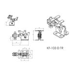 Grampo de Aperto Rápido Horizontal KIFIX KF103 D TR 75Kgf