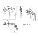 Grampo de Aperto Rápido Horizontal KIFIX KF104 R 340Kgf