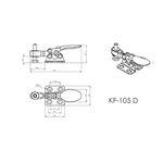 Grampo de Aperto Rápido Horizontal KIFIX KF105 D INOX 30Kgf