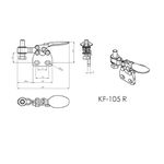 Grampo de Aperto Rápido Horizontal KIFIX KF105 R 30Kgf
