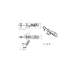 Grampo de Aperto Rápido Horizontal KIFIX KF152 D 130Kgf