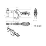 Grampo de Aperto Rápido Horizontal KIFIX KF312 R 70Kgf