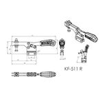 Grampo de Aperto Rápido Horizontal KIFIX KF511 R INOX 90Kgf
