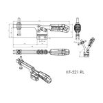 Grampo de Aperto Rápido Horizontal KIFIX KF521 RL 100Kgf