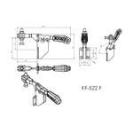 Grampo de Aperto Rápido Horizontal KIFIX KF522 F 230Kgf