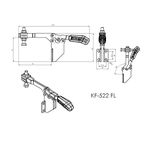 Grampo de Aperto Rápido Horizontal KIFIX KF522 FL 200Kgf