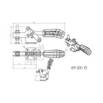 Grampo de Aperto Rápido Horizontal KIFIX KF531 D INOX 400Kgf
