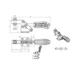Grampo de Aperto Rápido Horizontal KIFIX KF531 DI INOX 400Kgf