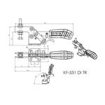 Grampo de Aperto Rápido Horizontal KIFIX KF531 DI TR 400Kgf