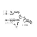 Grampo de Aperto Rápido Horizontal KIFIX KF531 DIL 300Kgf