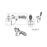 Grampo de Aperto Rápido Horizontal KIFIX KF531 F 400Kgf